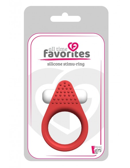 ALL TIME FAVORITES SILICONE STIMU-RING RED