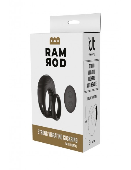 RAMROD STRONG VIBRATING COCKRING WITH REMOTE
