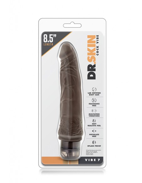 DR. SKIN COCK VIBE 7INCH CHOCOLATE