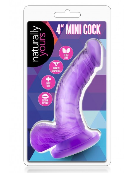 NATURALLY YOURS 4INCH MINI COCK PURPLE