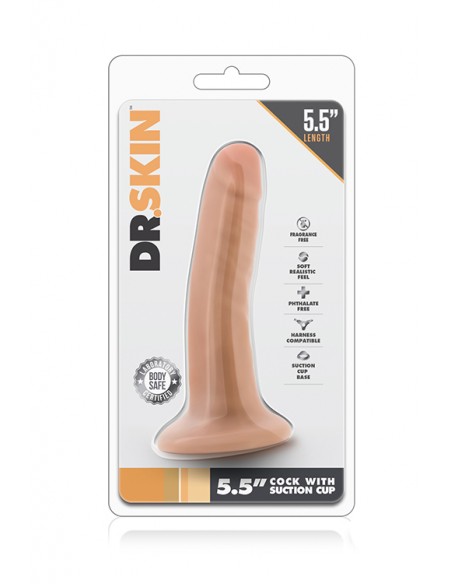 DR. SKIN 5.5INCH COCK WITH SUCTION CUP