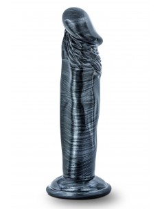 JET EBONY 6INCH DILDO EBONY METALLIC