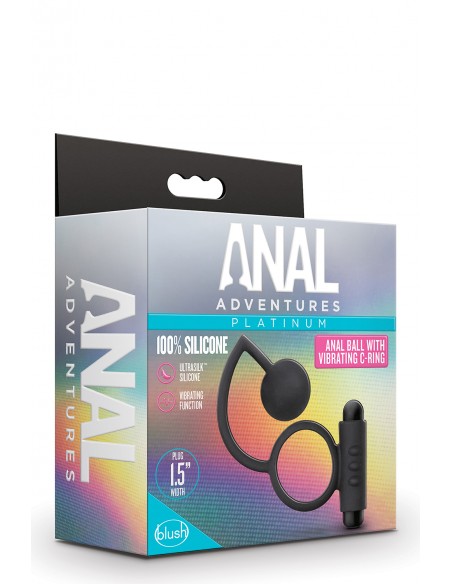 ANAL ADVENTURES PLATINUM ANAL BALL WITH C-RING