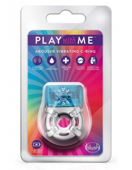 PLAY WITH ME ONE NIGHT STAND VIBRATING C-RING BLUE