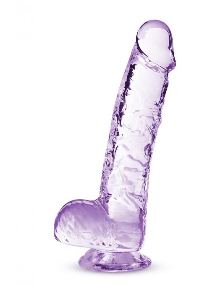 NATURALLY YOURS  6 INCH CRYSTALLINE DILDO  AMETHYST