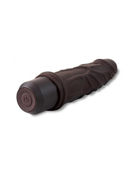 DR. SKIN SILICONE DR. ROBERT 7 INCH VIBRATING DILDO BROWN