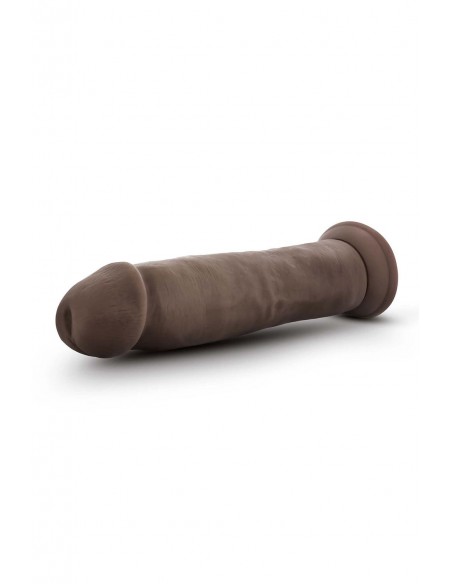 DR. SKIN PLUS 9 INCH POSABLE THICK DILDO CHOCOLATE