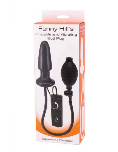 FANNY HILLS INFLATABLE AND VIBRATING BUTT PLUG BLACK