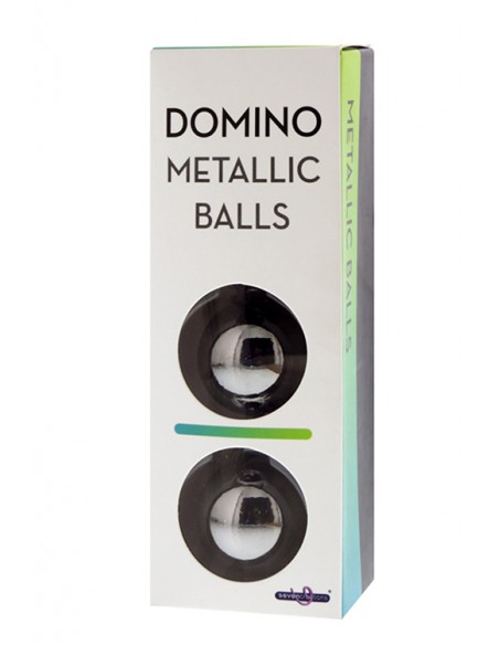 DOMINO METALLIC BALLS -CHROME BLACK